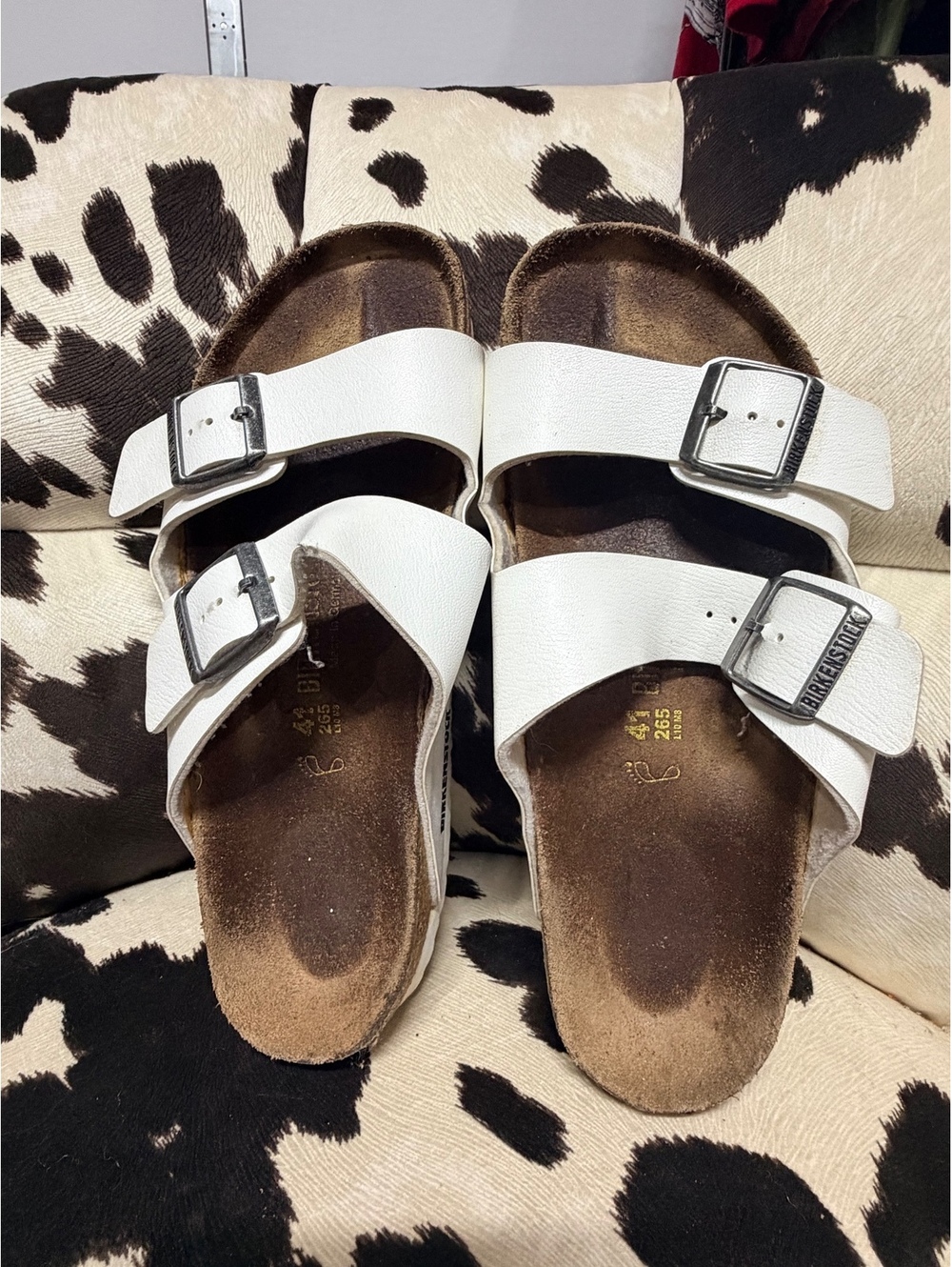 Birkenstock White Arizona Sandals Size 41